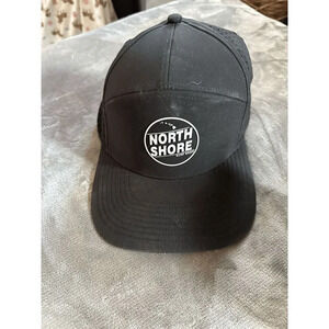 North Shore Surf Shop Trucker Snap Back Hat Cap Mesh Solid Black Hawaii Islands